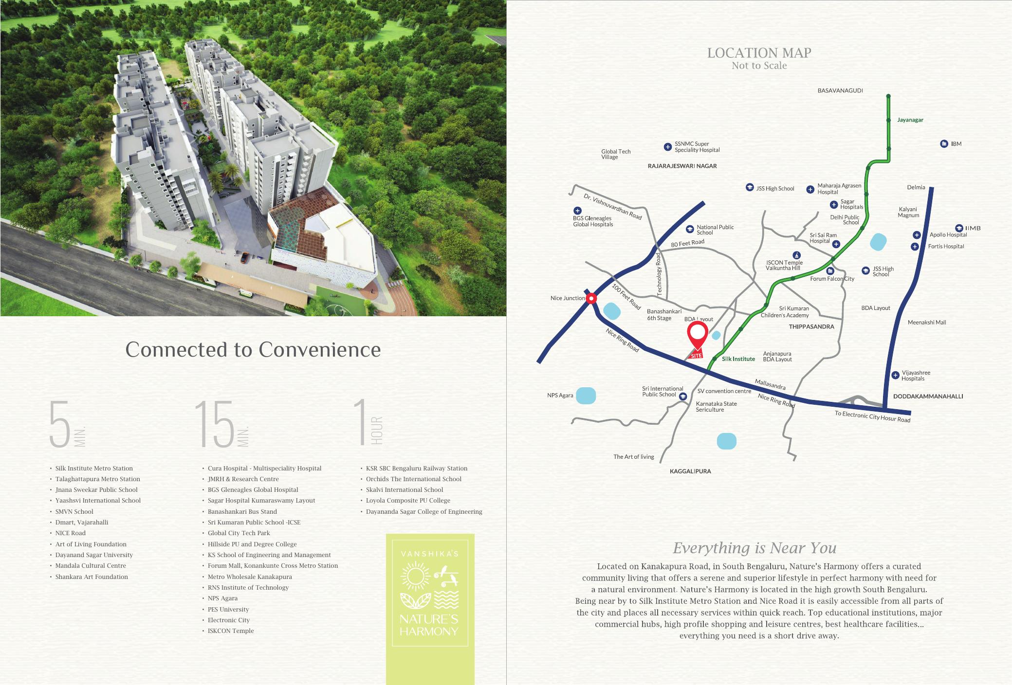 Nature's Harmony location and connectivity map