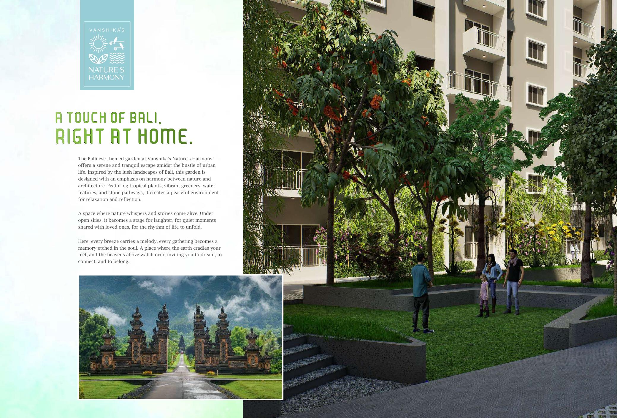 Landscaped garden at Nature's Harmony